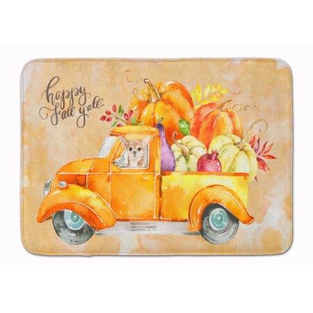 Carolines Treasures Fall Harvest Chihuahua Machine Washable Memory Foam Mat CK2661RUG